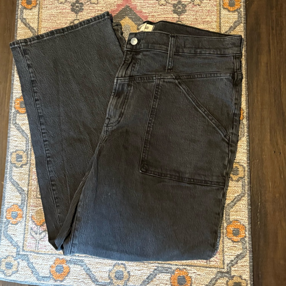 Madewell Perfect Vintage Wide Leg Jean in Black Wash